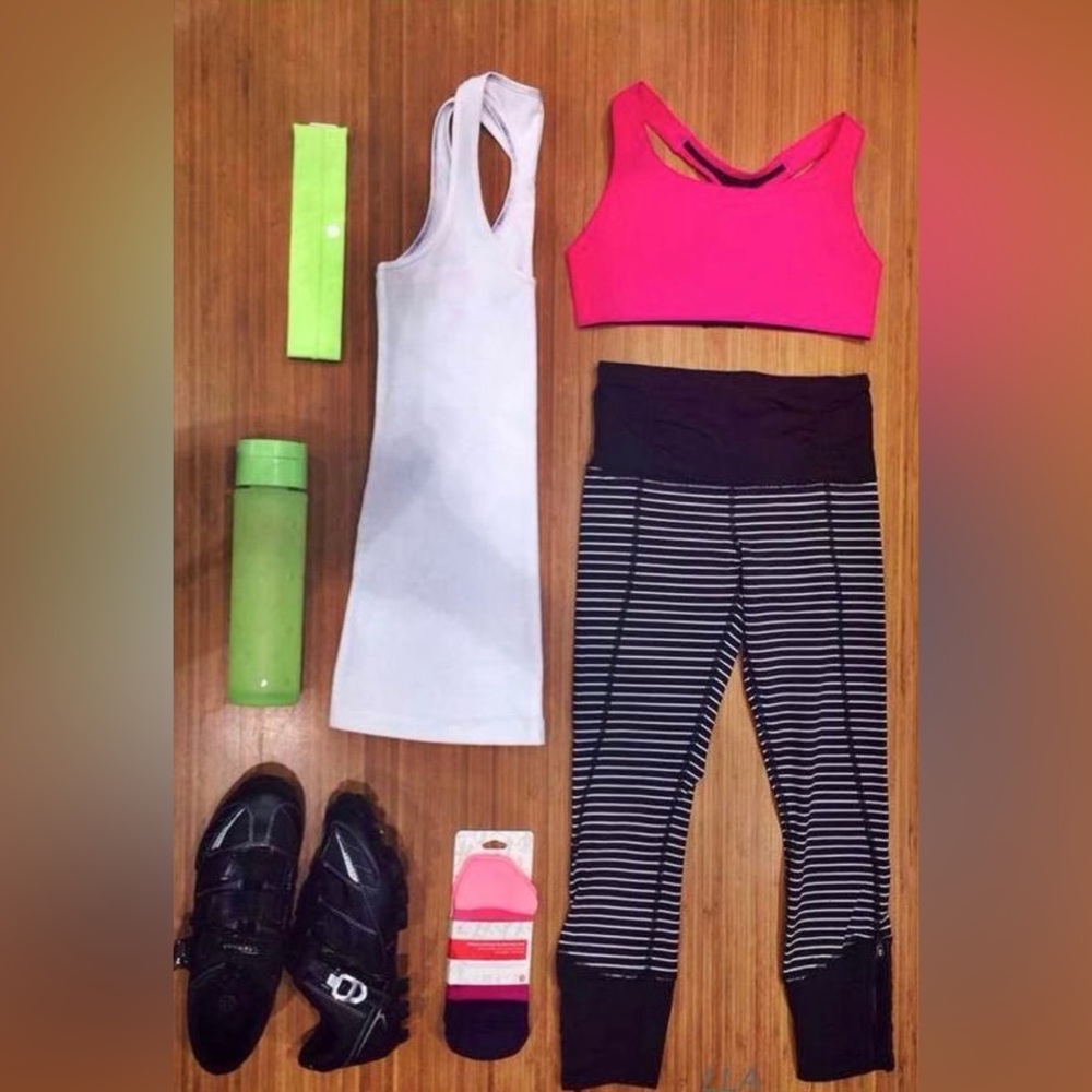 Lululemon Runday Crop Parallel Stripe Size 4 - Picture 10 of 15